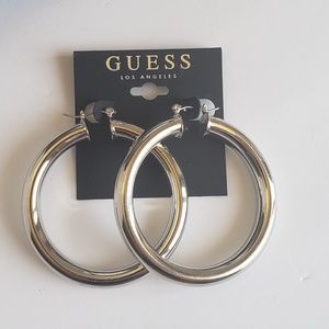 Guess Silver Hoop Earrings